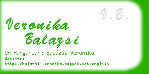 veronika balazsi business card
