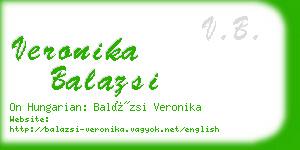 veronika balazsi business card